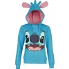 Lilo & Stitch Stitch Dámská mikina s kapucí modrá - Merchstore.cz