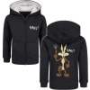 Looney Tunes Metal-Kids - Genius detská mikina s kapucí na zip černá - Merchstore.cz
