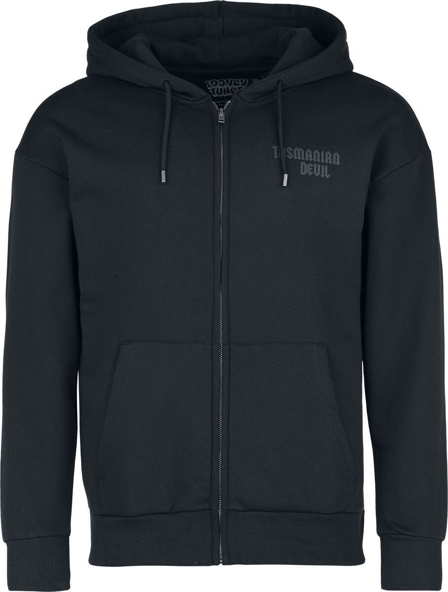 Looney Tunes Taz - Moonlight Mikina s kapucí na zip černá - Merchstore.cz