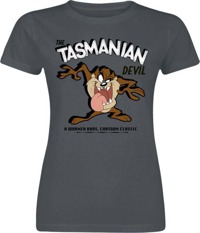 Looney Tunes The Tasmanian Devil Dámské tričko tmavě šedá - Merchstore.cz
