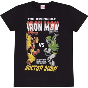 Marvel Comics Iron Man vs Doom Tričko černá - Merchstore.cz