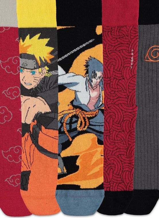 Naruto Naruto Shippuden - balení 5 ks Ponožky vícebarevný - Merchstore.cz
