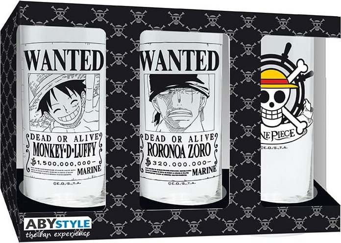 One Piece Sada skleniček sada sklenicek průhledný - Merchstore.cz One Piece Sada skleniček sada sklenicek průhledný - Merchstore.cz