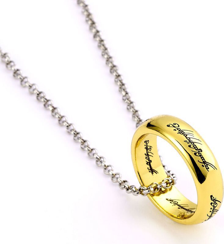 Pán prstenů The One Ring Náhrdelník - řetízek zlatá/stríbrná - Merchstore.cz