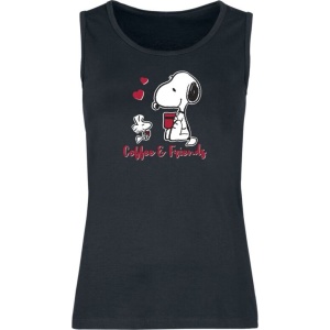 Peanuts Coffee & Friends Dámský top černá - Merchstore.cz