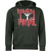 Peanuts Heavy Metal Mikina s kapucí tmave zelená - Merchstore.cz