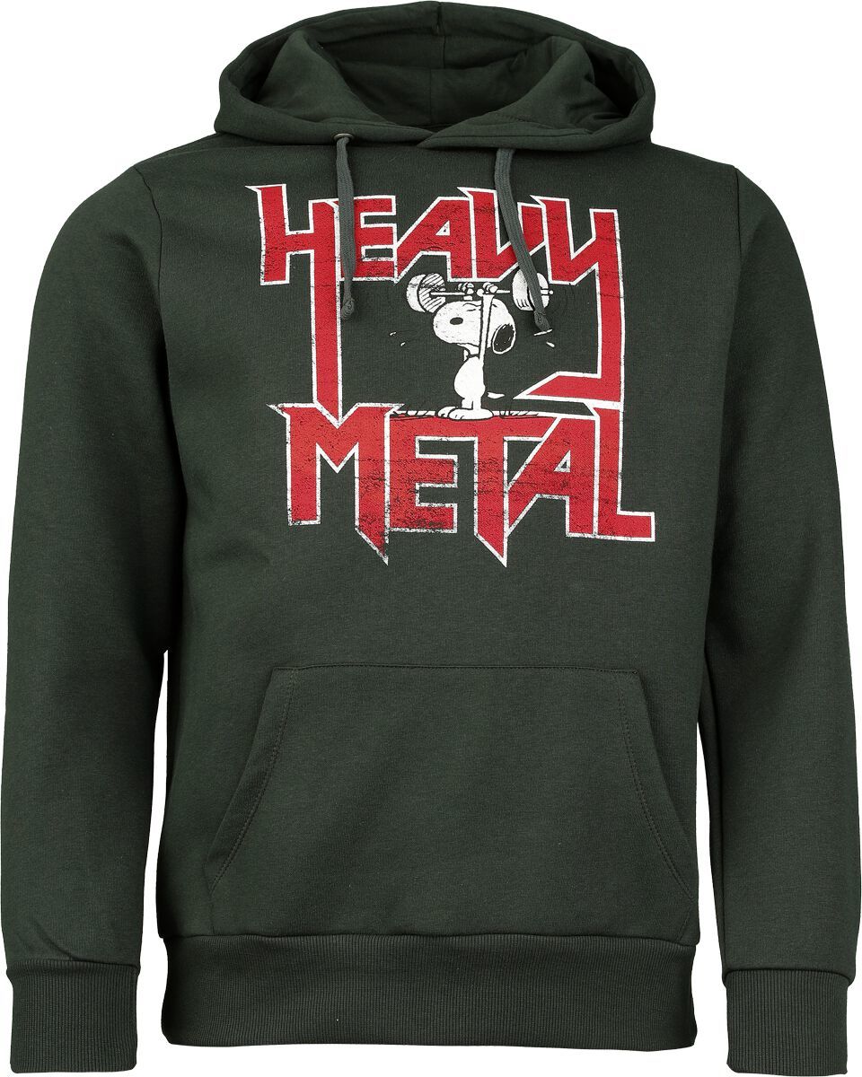 Peanuts Heavy Metal Mikina s kapucí tmave zelená - Merchstore.cz Peanuts Heavy Metal Mikina s kapucí tmave zelená - Merchstore.cz
