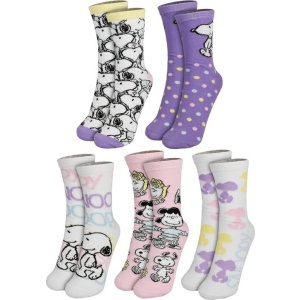 Peanuts Ponožky (balení 5 ks) Ponožky vícebarevný - Merchstore.cz