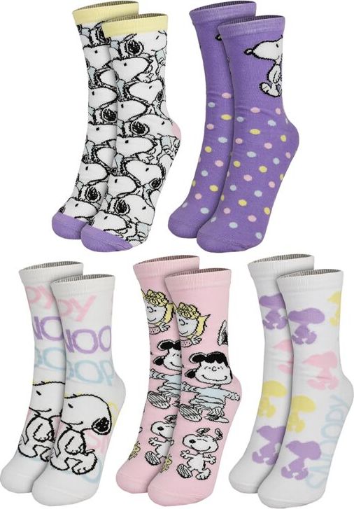 Peanuts Ponožky (balení 5 ks) Ponožky vícebarevný - Merchstore.cz Peanuts Ponožky (balení 5 ks) Ponožky vícebarevný - Merchstore.cz