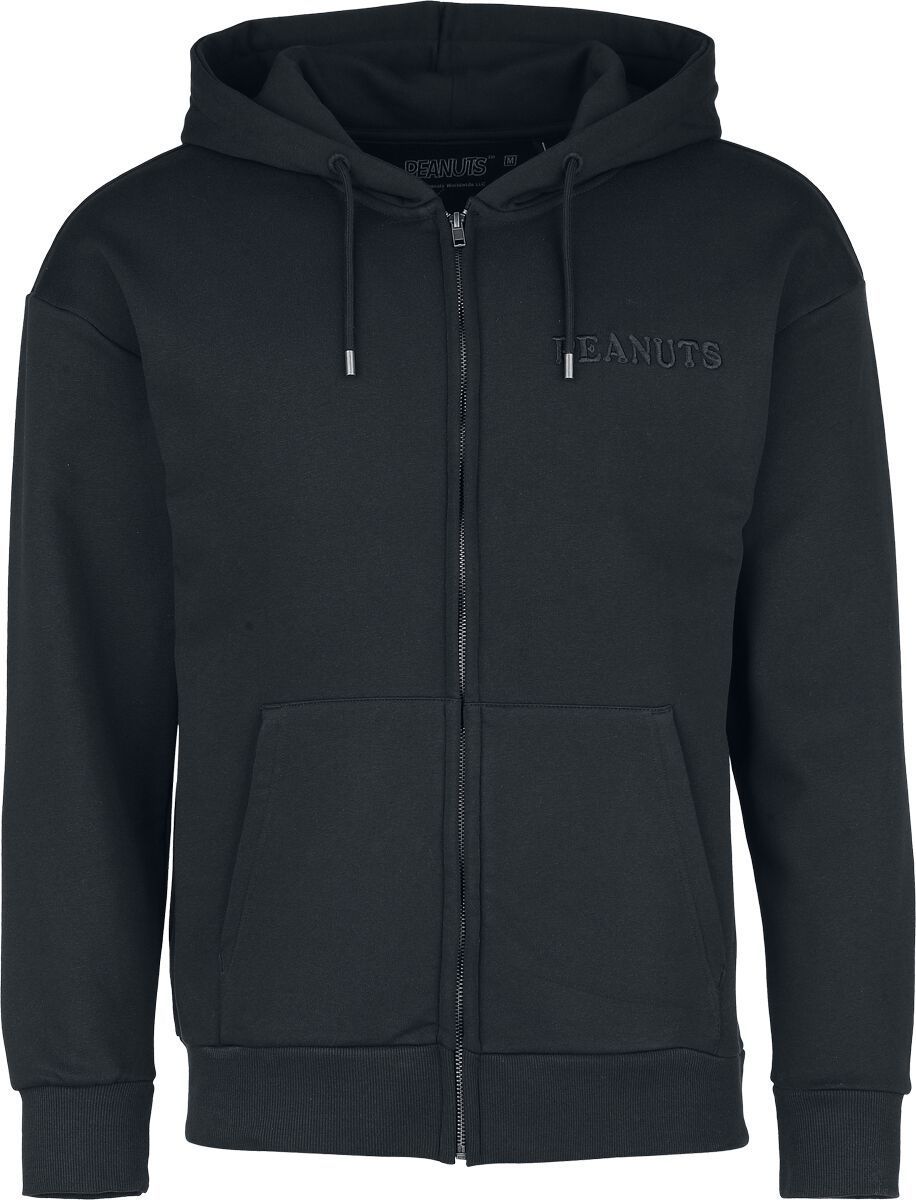 Peanuts Snoopy und Woodstock - Far Out Mikina s kapucí na zip černá - Merchstore.cz