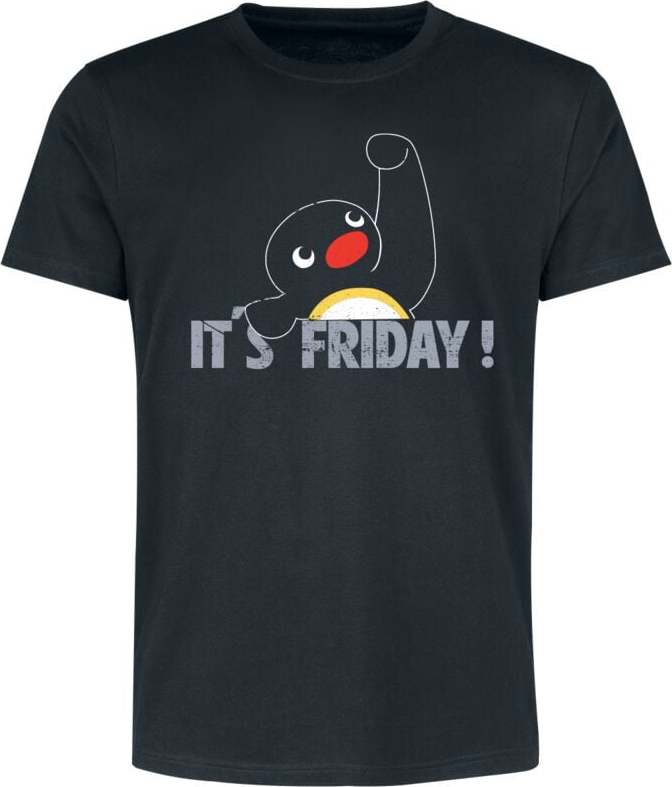 Pingu It´s Friday! Tričko černá - Merchstore.cz