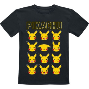 Pokémon Kids - Pikachu Faces detské tricko černá