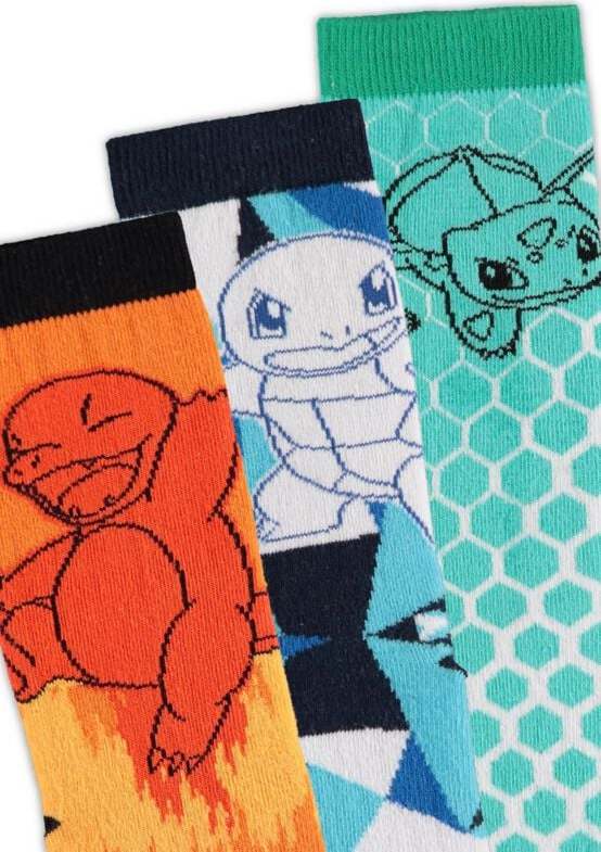Pokémon Ponožky Charmander Bulbasaur Squirtle Elements Ponožky vícebarevný - Merchstore.cz Pokémon Ponožky Charmander Bulbasaur Squirtle Elements Ponožky vícebarevný - Merchstore.cz