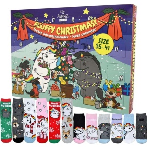 Pummeleinhorn Adventní kalendář s vánočními ponožkami Puffy Adventní kalendář vícebarevný