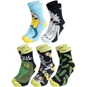 Rick And Morty Balení 5 párů ponožek Rick and Morty Ponožky vícebarevný - Merchstore.cz