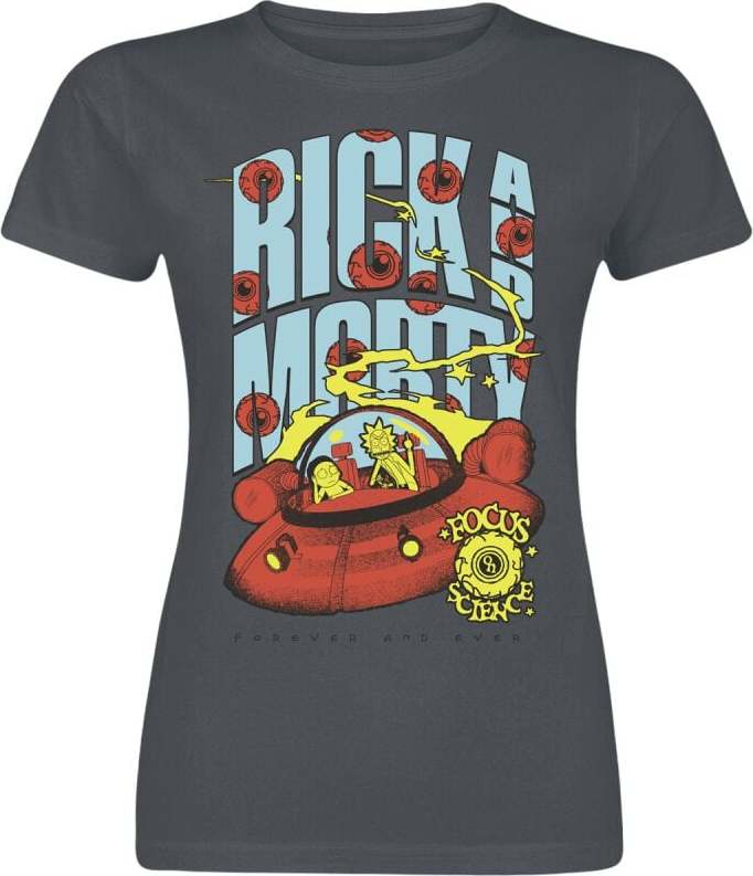 Rick And Morty Focus On Science Dámské tričko tmavě šedá - Merchstore.cz Rick And Morty Focus On Science Dámské tričko tmavě šedá - Merchstore.cz