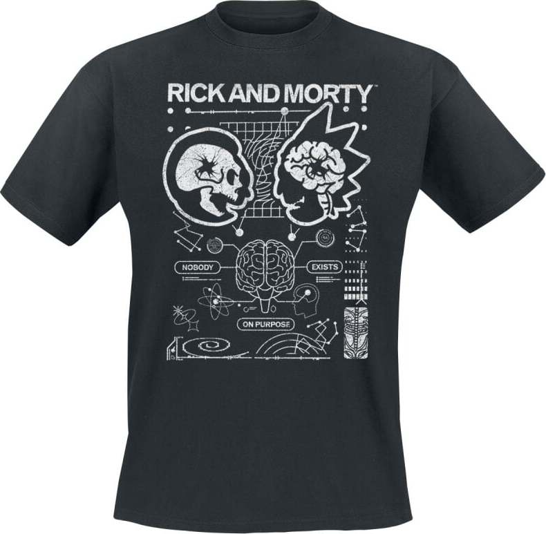 Rick And Morty Rick and Morty - Nobody Exists On Purpose Tričko černá - Merchstore.cz Rick And Morty Rick and Morty - Nobody Exists On Purpose Tričko černá - Merchstore.cz
