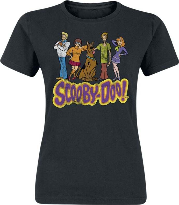 Scooby-Doo Team Scooby Doo Distressed Dámské tričko černá - Merchstore.cz Scooby-Doo Team Scooby Doo Distressed Dámské tričko černá - Merchstore.cz