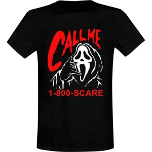 Scream (Film) Ghostface - Call Me Scare Tričko černá - Merchstore.cz