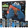 Sesame Street Adventní kalendář Cookie Monster s pánskými ponožkami Adventní kalendář vícebarevný - Merchstore.cz