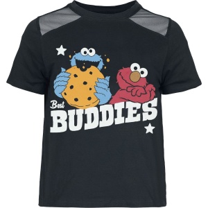Sesame Street Buddies - Krümelmonster - Elmo Dámské tričko černá - Merchstore.cz