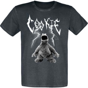 Sesame Street Cookie Monster - Krümelmonster Tričko černá - Merchstore.cz