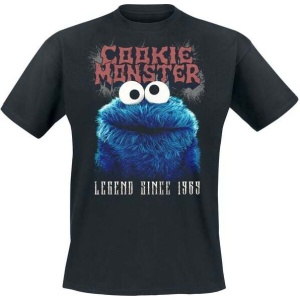 Sesame Street Cookie Monster - Legend Tričko černá - Merchstore.cz