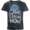 Sesame Street Cookie Monster - Om Nom Nom! Tričko černá - Merchstore.cz