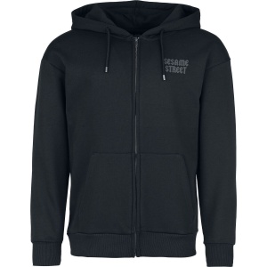 Sesame Street Krümelmonster - Cookie Monster - Moonlight Mikina s kapucí na zip černá - Merchstore.cz