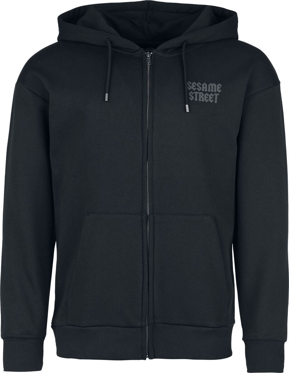 Sesame Street Krümelmonster - Cookie Monster - Moonlight Mikina s kapucí na zip černá - Merchstore.cz