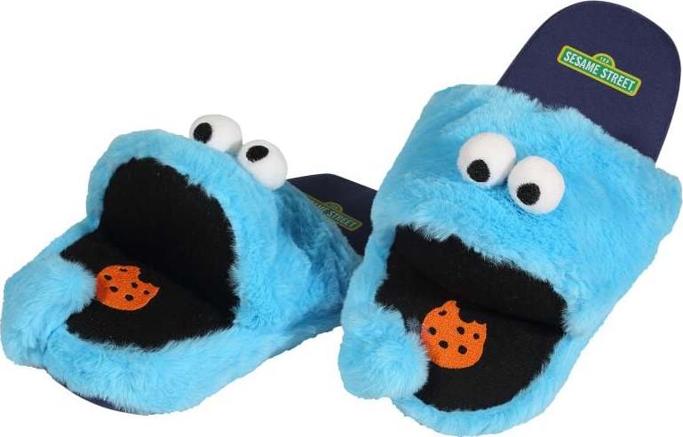 Sesame Street Krümelmonster papuce modrá - Merchstore.cz