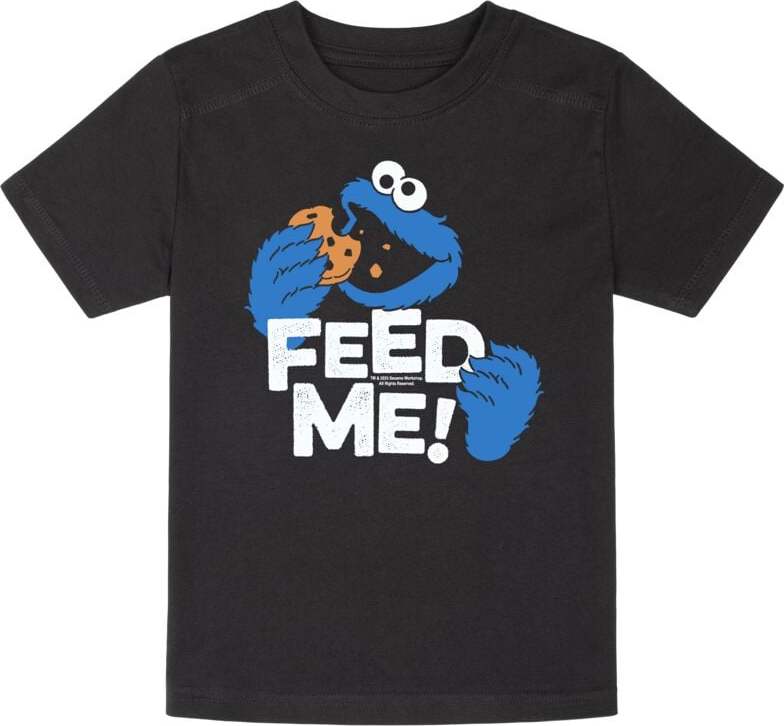 Sesame Street Metal-Kids - Feed Me detské tricko černá - Merchstore.cz