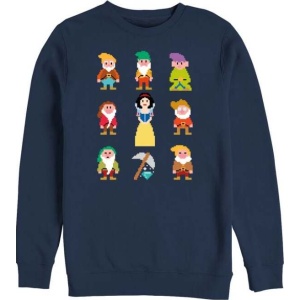 Sněhurka a sedm trpaslíků Pixel Dwarf Dámská mikina námořnická modrá