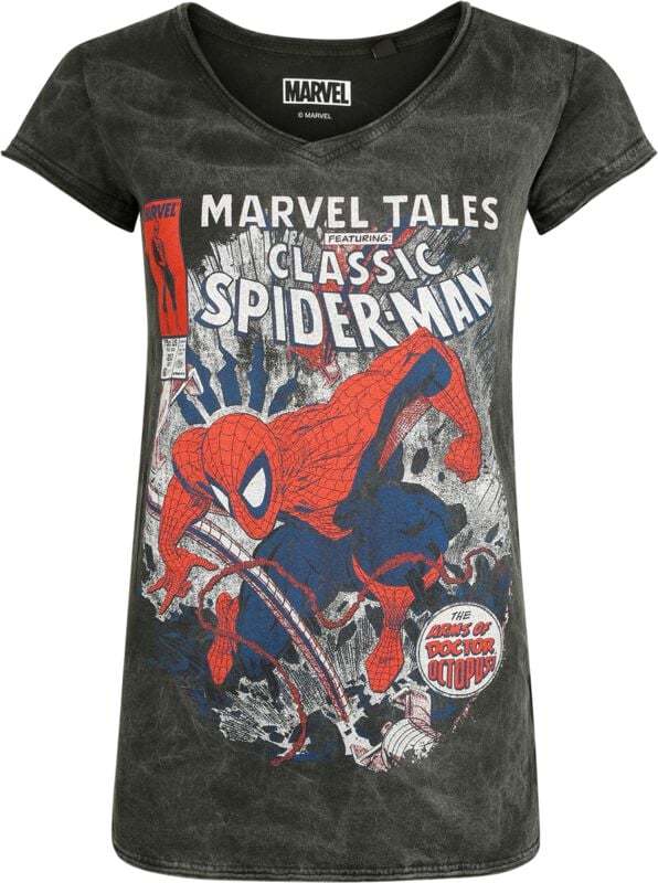 Spider-Man Classic Spider-Man Dámské tričko tmavě šedá - Merchstore.cz Spider-Man Classic Spider-Man Dámské tričko tmavě šedá - Merchstore.cz