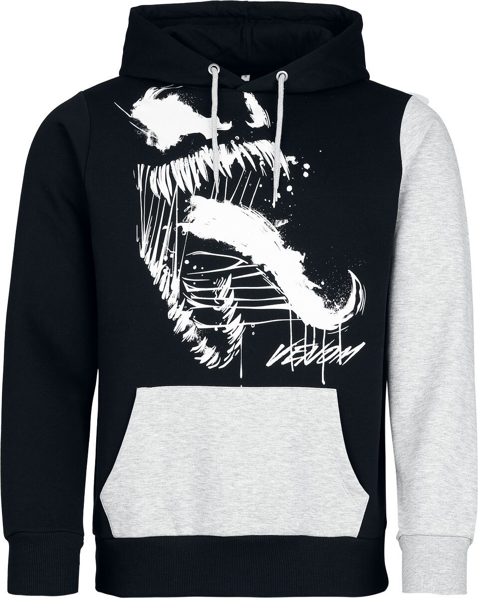 Spider-Man Venom - Tongue Mikina s kapucí cerná/šedá - Merchstore.cz