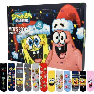 SpongeBob SquarePants Adventní kalendář s pánskými ponožkami SpongeBob & Patrick Adventní kalendář vícebarevný - Merchstore.cz