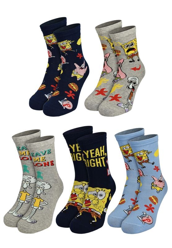 SpongeBob SquarePants Balení 5 párů ponožek SpongeBob SquarePants Ponožky vícebarevný - Merchstore.cz SpongeBob SquarePants Balení 5 párů ponožek SpongeBob SquarePants Ponožky vícebarevný - Merchstore.cz