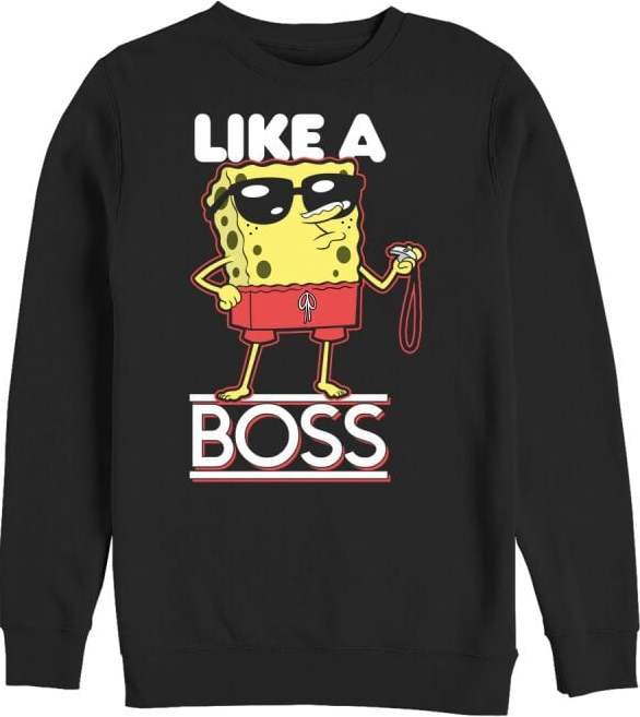 SpongeBob SquarePants Like a Boss Mikina černá - Merchstore.cz SpongeBob SquarePants Like a Boss Mikina černá - Merchstore.cz