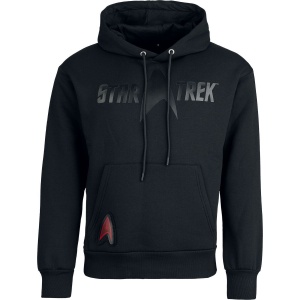 Star Trek Heat Logo - Black On Black Mikina s kapucí černá - Merchstore.cz