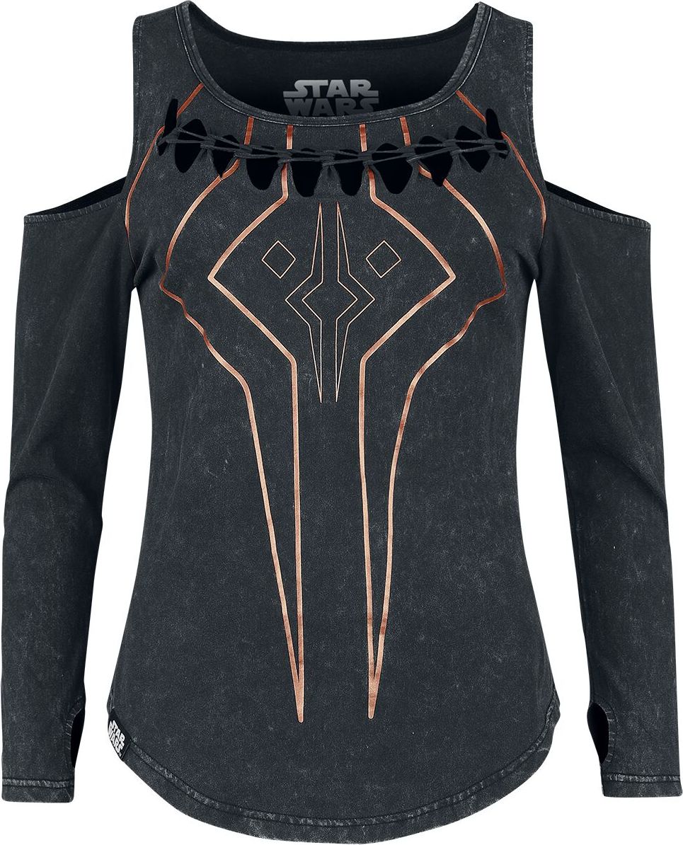 Star Wars Ahsoka Tričko s dlouhým rukávem tmavě šedá - Merchstore.cz Star Wars Ahsoka Tričko s dlouhým rukávem tmavě šedá - Merchstore.cz