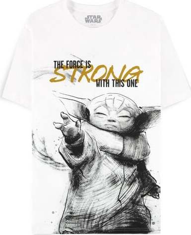 Star Wars The Mandalorian - The Force Is Strong Tričko bílá - Merchstore.cz Star Wars The Mandalorian - The Force Is Strong Tričko bílá - Merchstore.cz