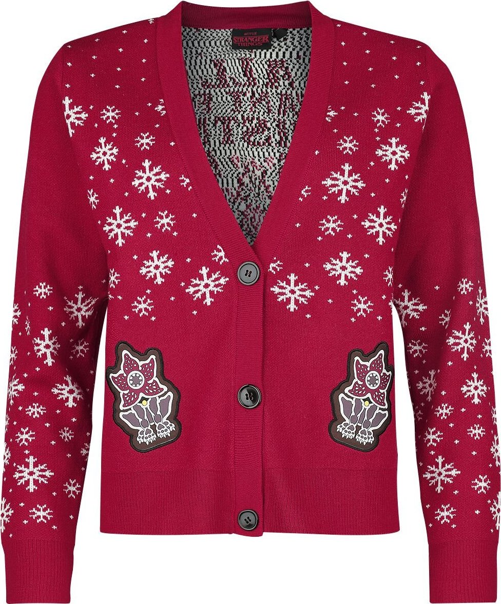 Stranger Things All I want for christmas is a demodog Dámský kardigan vícebarevný - Merchstore.cz
