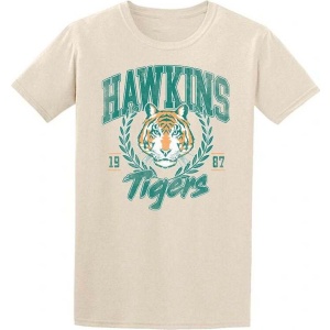 Stranger Things Hawkins Tigers Dámské tričko přírodní - Merchstore.cz