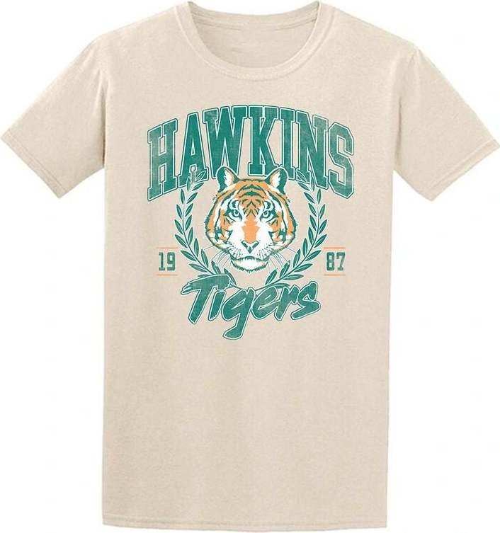 Stranger Things Hawkins Tigers Dámské tričko přírodní - Merchstore.cz