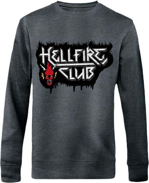 Stranger Things Hellfire Club Mikina tmavě šedá - Merchstore.cz