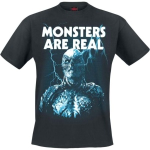 Stranger Things Monsters Are Real Tričko černá - Merchstore.cz