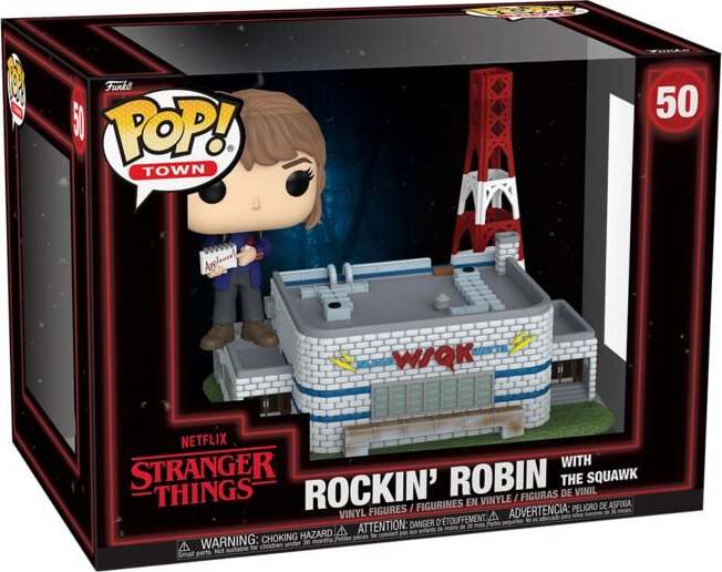 Stranger Things Vinylová figurka č.50 Season 5 - Rockin´ Robin with the Squawk (Pop! Town) Sberatelská postava standard - Merchstore.cz Stranger Things Vinylová figurka č.50 Season 5 - Rockin´ Robin with the Squawk (Pop! Town) Sberatelská postava standard - Merchstore.cz