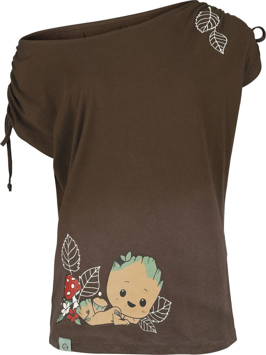 Strážci galaxie Groot Dámské tričko hnědá - Merchstore.cz