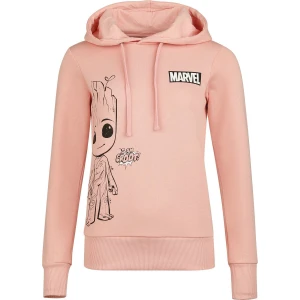 Strážci galaxie I Am Groot Dámská mikina s kapucí starorůžová - Merchstore.cz