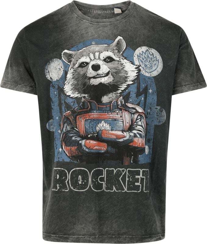 Strážci galaxie Rocket Tričko tmavě šedá - Merchstore.cz Strážci galaxie Rocket Tričko tmavě šedá - Merchstore.cz